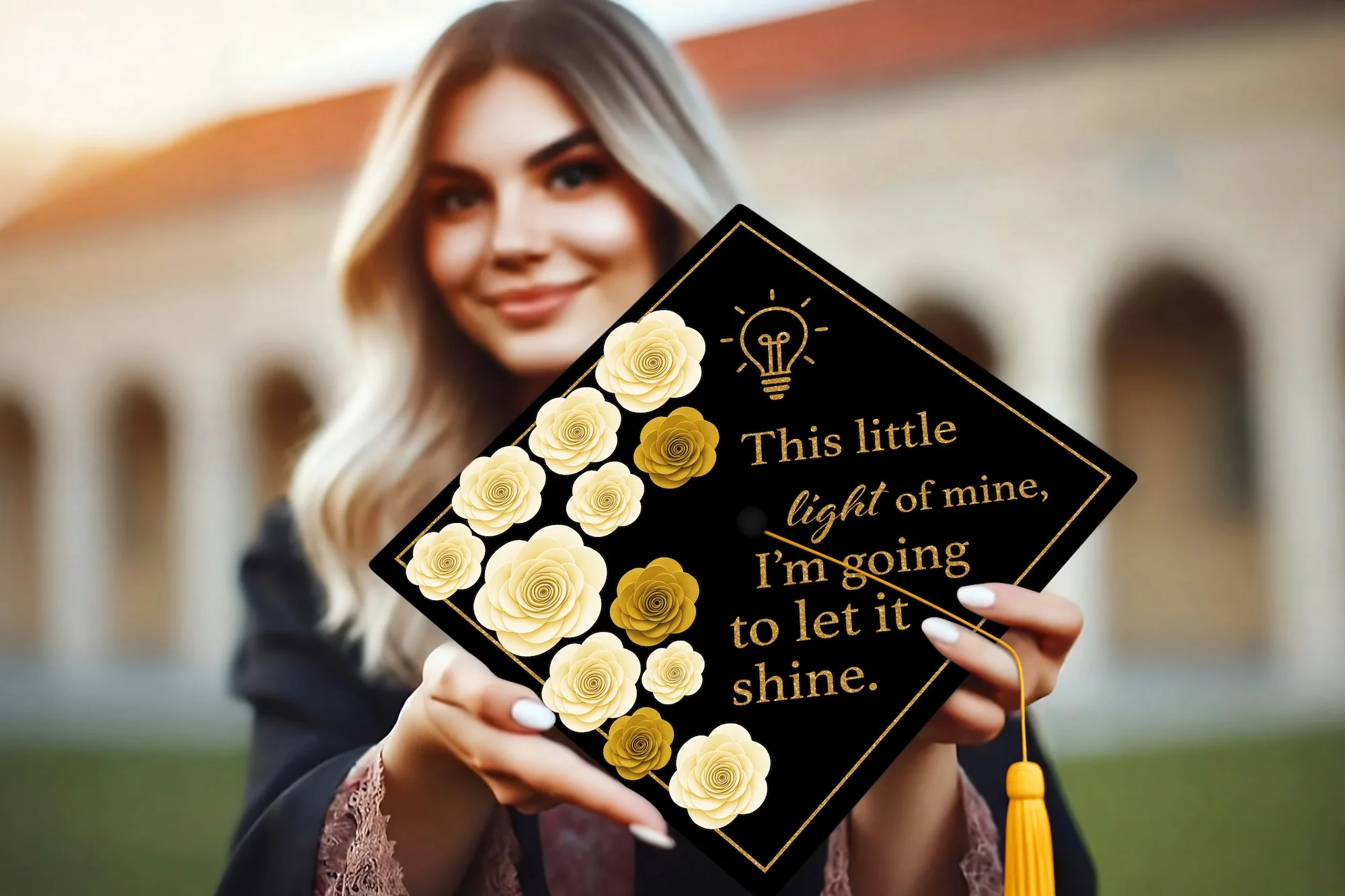 This Little Light of Mine Graduation Cap Topper - Image 6