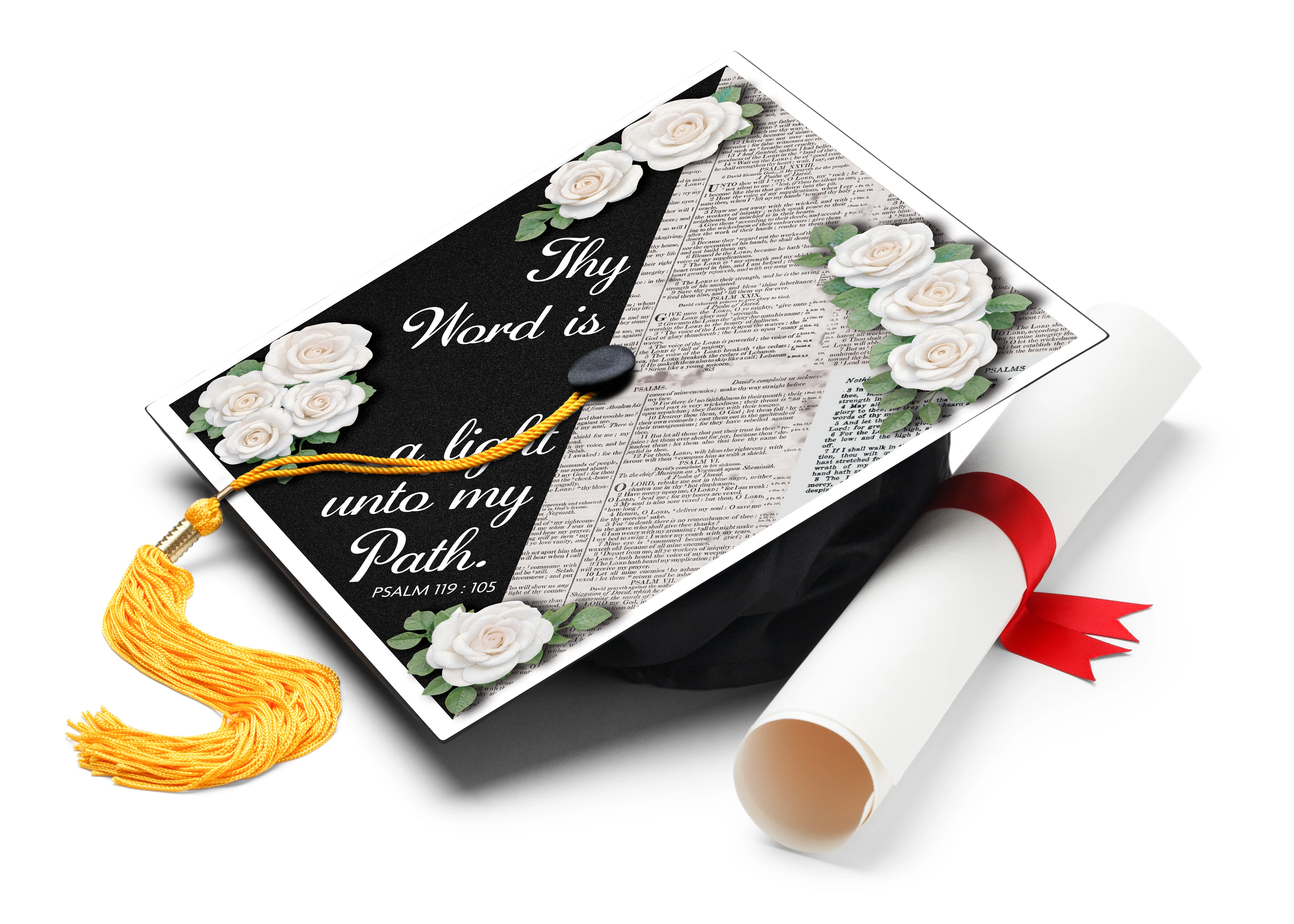 Thy Word Is a Light Unto My Path Graduation Cap Topper - Image 2