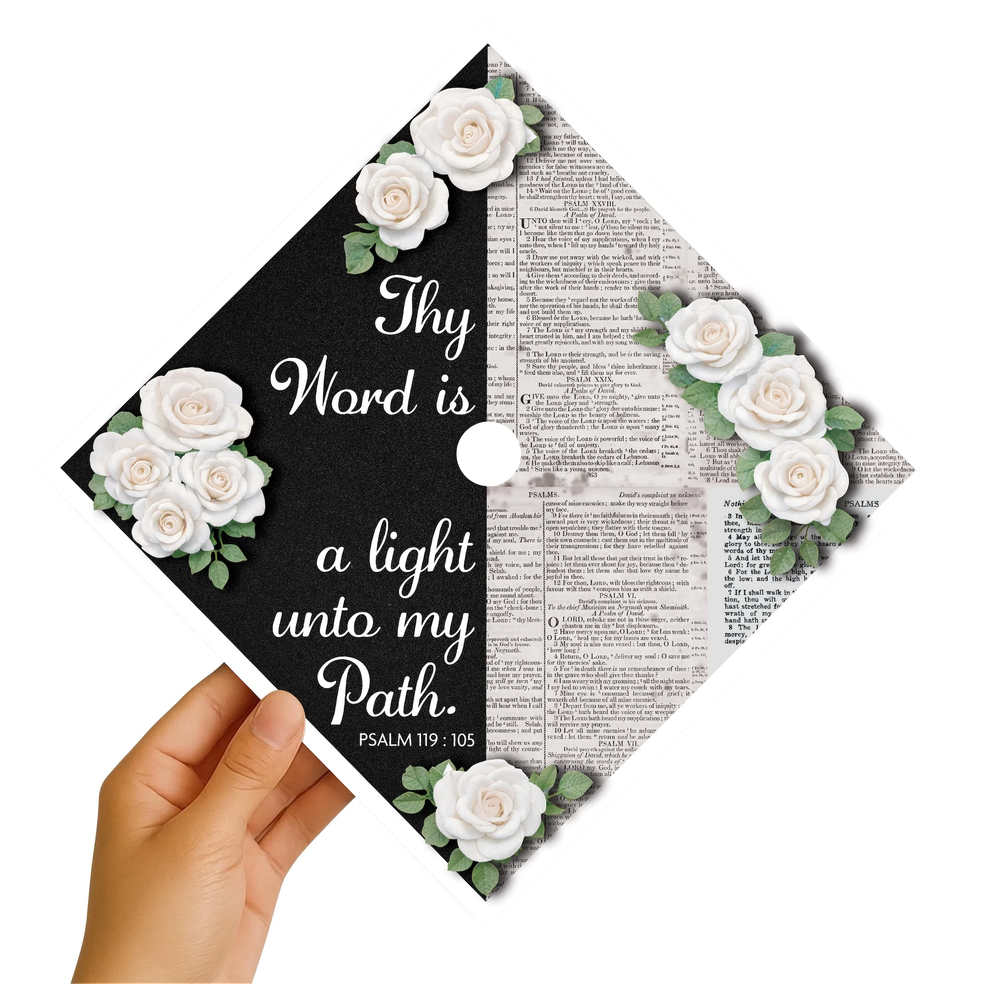 Thy Word Is a Light Unto My Path Graduation Cap Topper - Image 4