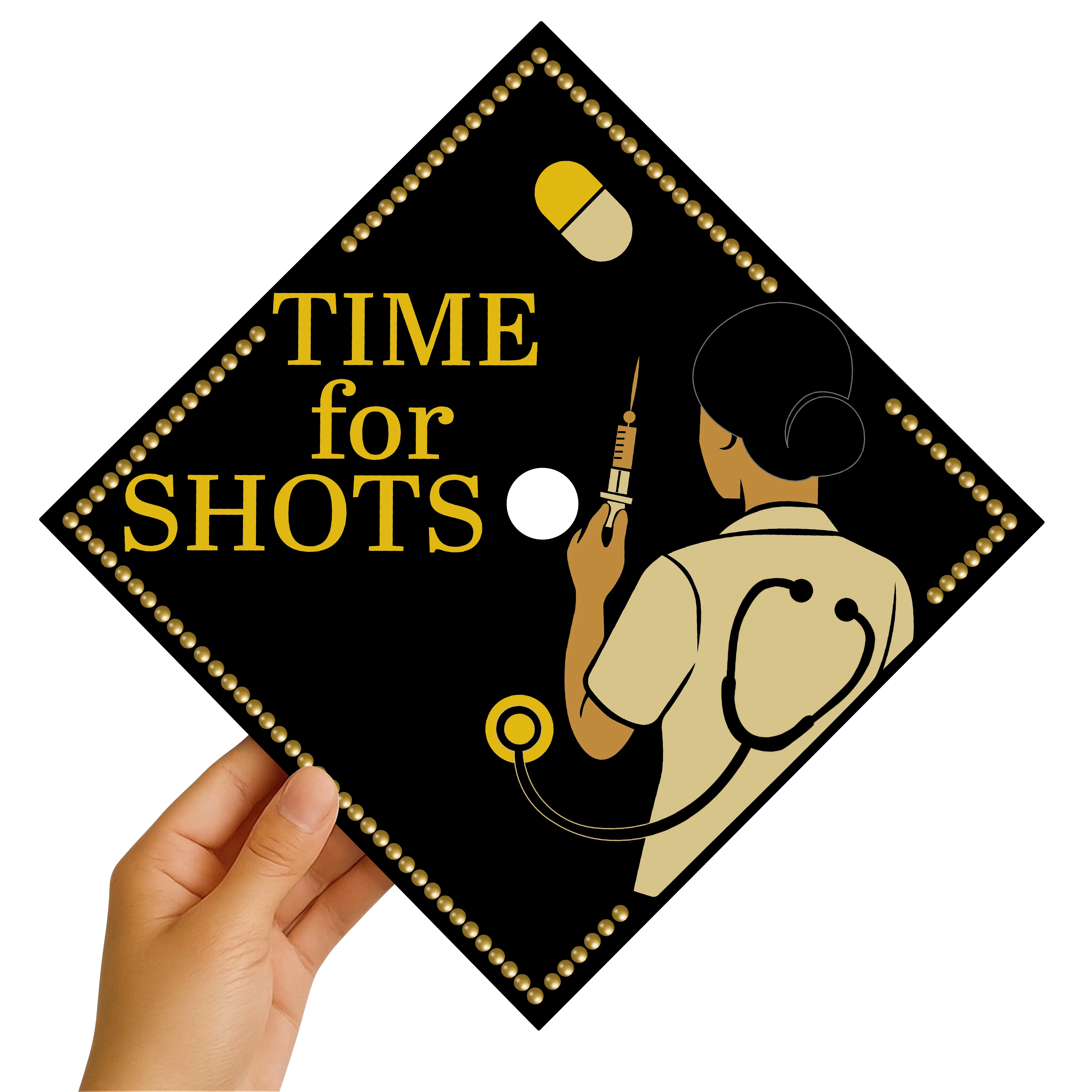 Time for Shots Graduation Cap Topper - Image 2