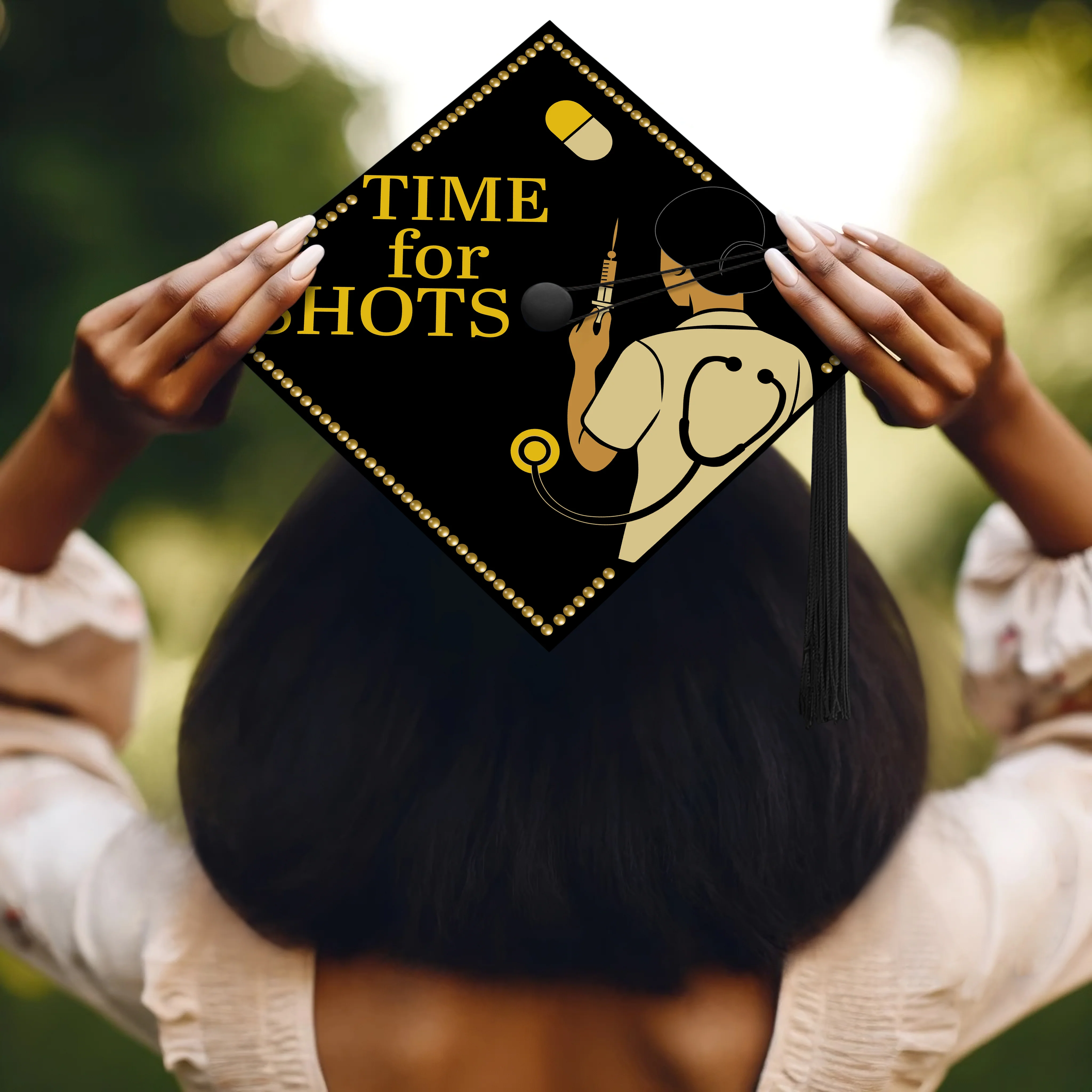 Time for Shots Graduation Cap Topper - Image 5