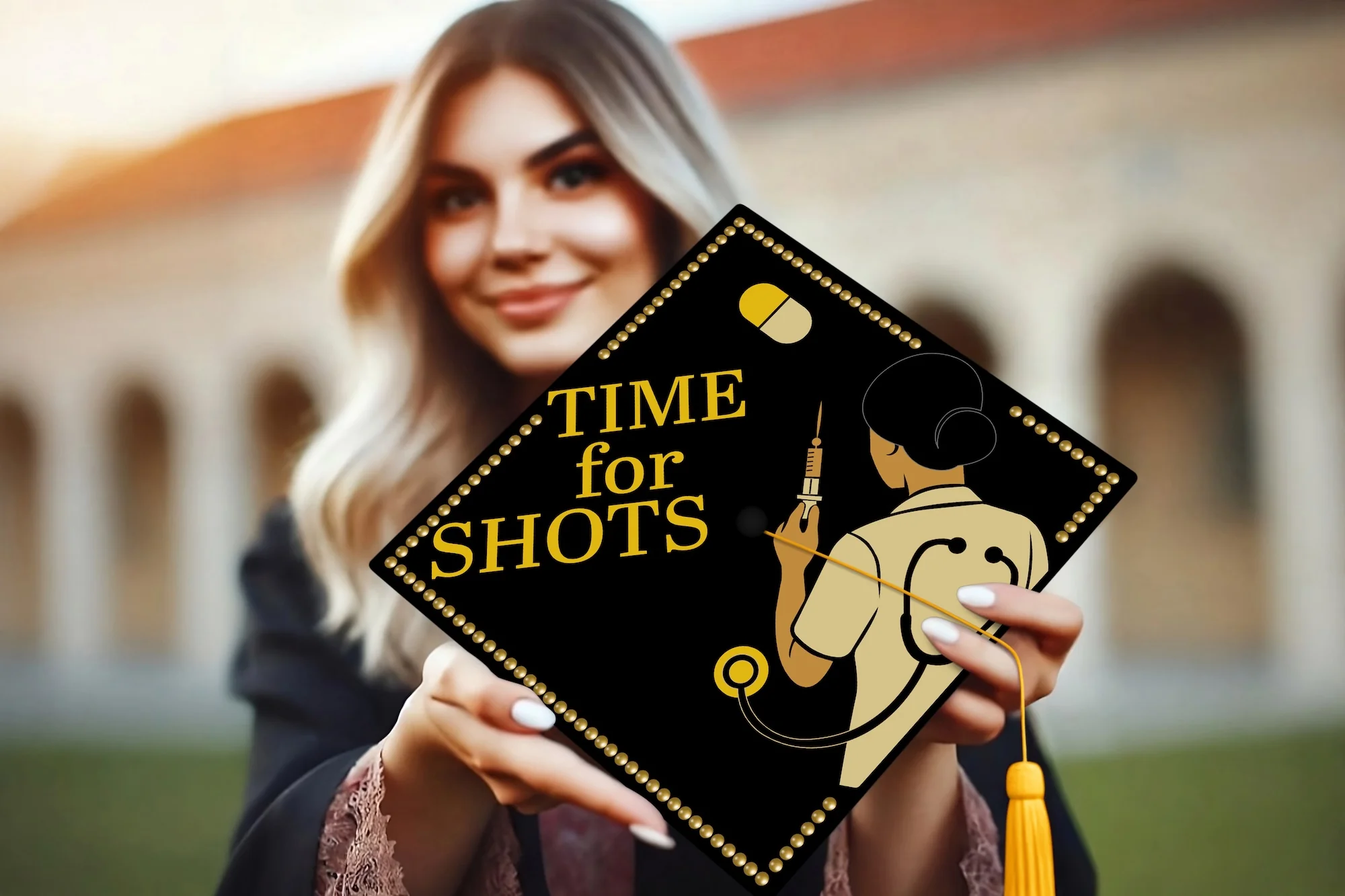 Time for Shots Graduation Cap Topper - Image 6