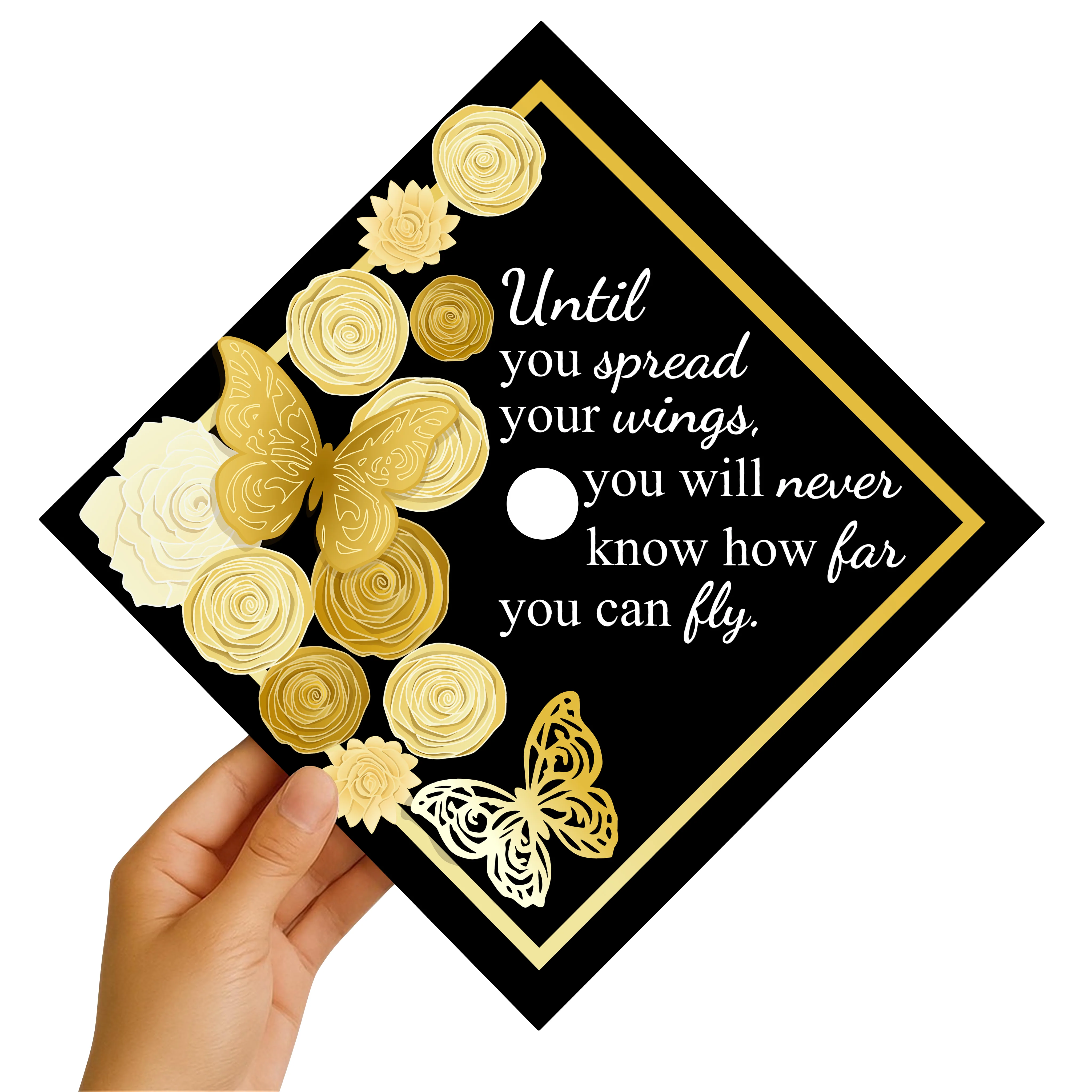 Until You Spread Your Wings Graduation Cap Topper - Image 2