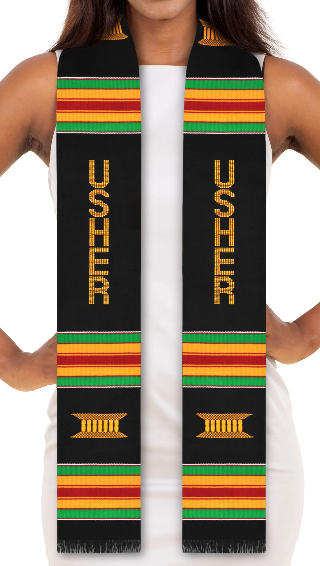 Usher Authentic Handwoven Kente Cloth Stole